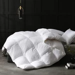 Apsmile Goose Feather Down Comforter 100% Organic Cotton All Season King 106X90. Fixed Price $69.99.