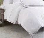 Biltmore Ellegant Edge Luxury Cotton Comforter Set White Grey King Sz -read. Fixed Price $220.00.