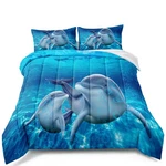 Bducok Dolphin Bedding Set Cute Jumping Blue Ocean Animal Themed Comf.... Fixed Price $54.96.