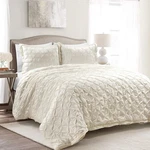 Lush Decor Ravello Pintuck Duvet 3 Piece Cover Set Ivory - King Size *new*. Fixed Price $35.99.